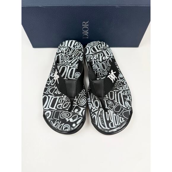 Size 41EU/8US - Dior x Shawn Stussy Flip Flops